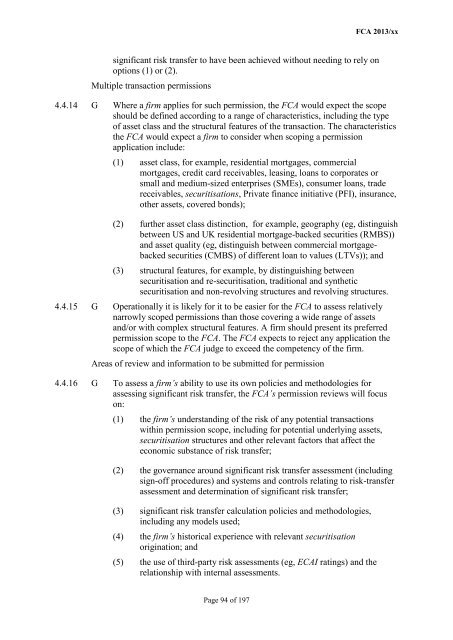 CP13/6 - CRD IV for Investment Firms - Financial Conduct Authority