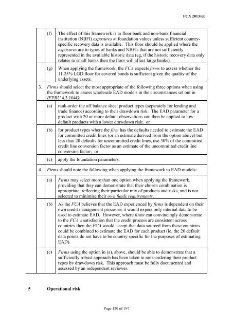 CP13/6 - CRD IV for Investment Firms - Financial Conduct Authority