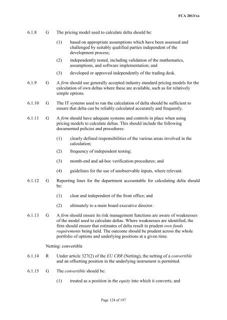 CP13/6 - CRD IV for Investment Firms - Financial Conduct Authority