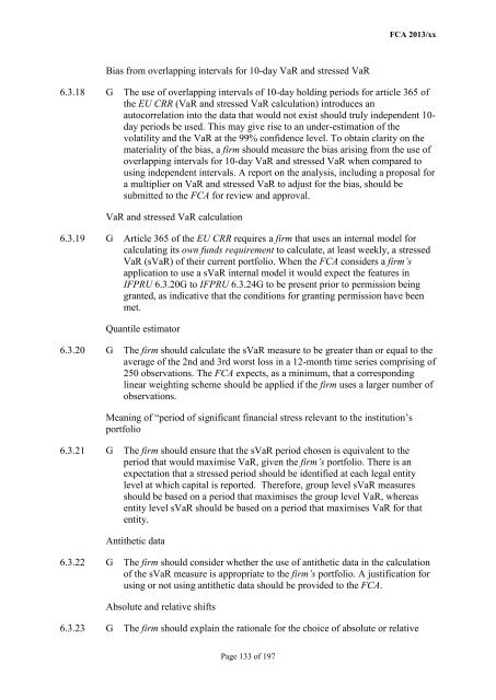 CP13/6 - CRD IV for Investment Firms - Financial Conduct Authority