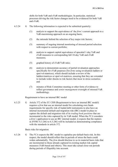 CP13/6 - CRD IV for Investment Firms - Financial Conduct Authority