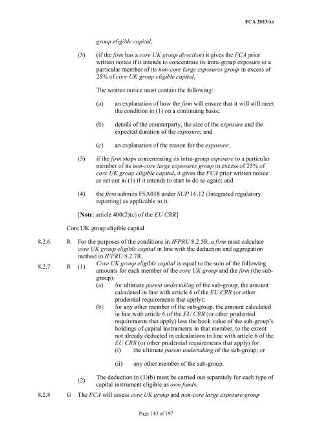 CP13/6 - CRD IV for Investment Firms - Financial Conduct Authority