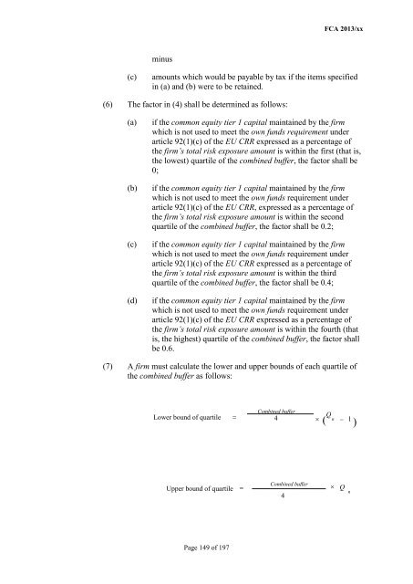 CP13/6 - CRD IV for Investment Firms - Financial Conduct Authority