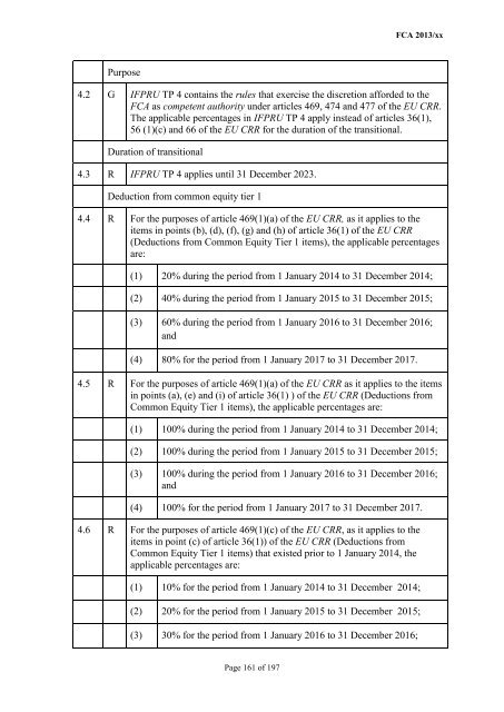 CP13/6 - CRD IV for Investment Firms - Financial Conduct Authority