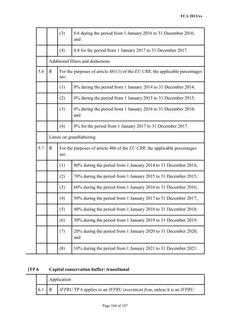 CP13/6 - CRD IV for Investment Firms - Financial Conduct Authority