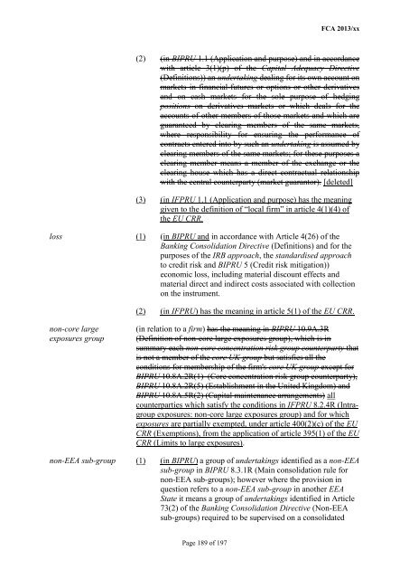 CP13/6 - CRD IV for Investment Firms - Financial Conduct Authority