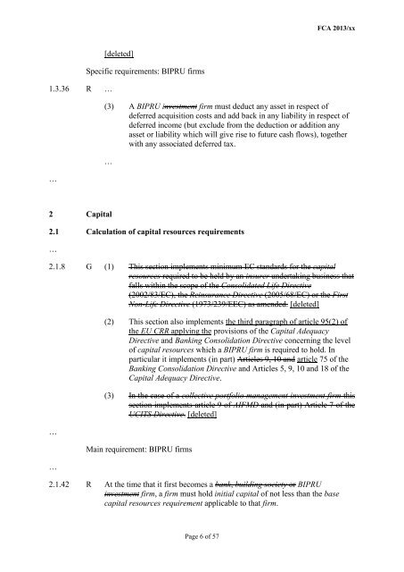 CP13/6 - CRD IV for Investment Firms - Financial Conduct Authority