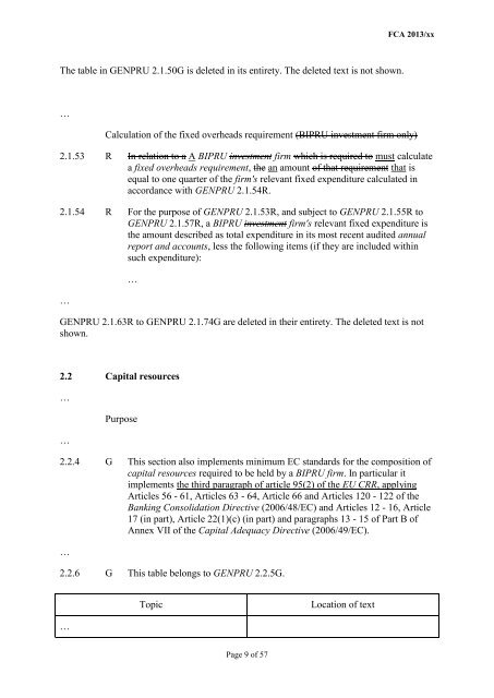 CP13/6 - CRD IV for Investment Firms - Financial Conduct Authority