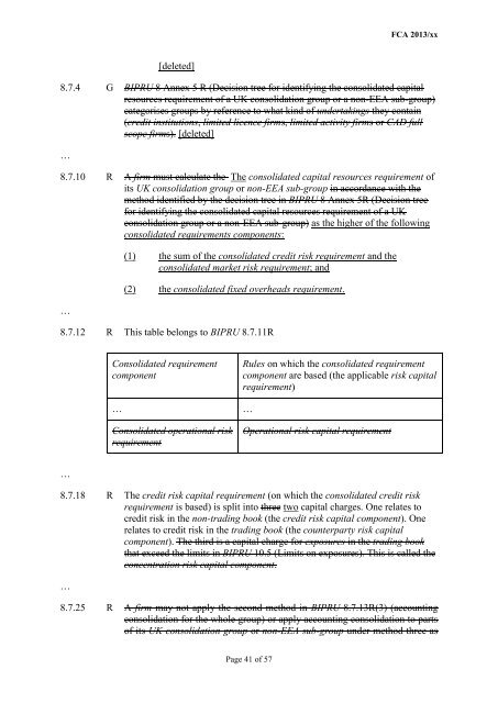 CP13/6 - CRD IV for Investment Firms - Financial Conduct Authority