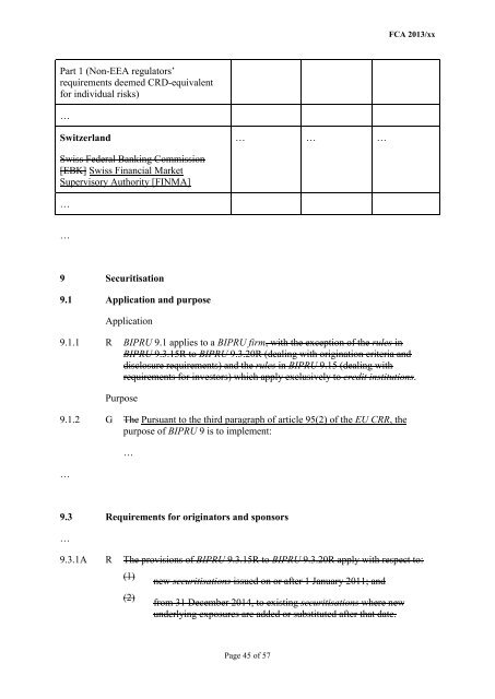 CP13/6 - CRD IV for Investment Firms - Financial Conduct Authority