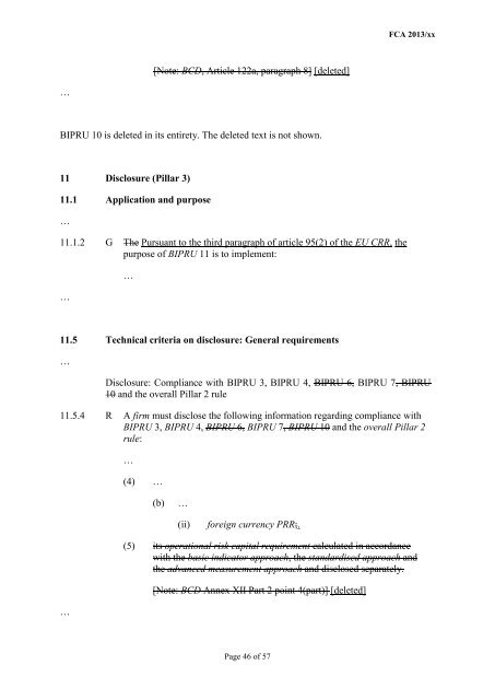 CP13/6 - CRD IV for Investment Firms - Financial Conduct Authority