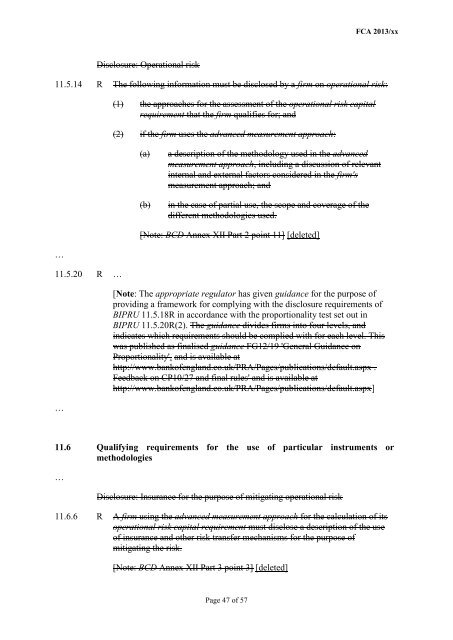 CP13/6 - CRD IV for Investment Firms - Financial Conduct Authority