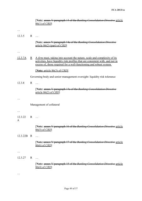 CP13/6 - CRD IV for Investment Firms - Financial Conduct Authority