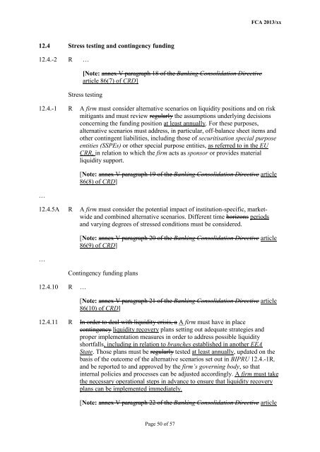 CP13/6 - CRD IV for Investment Firms - Financial Conduct Authority