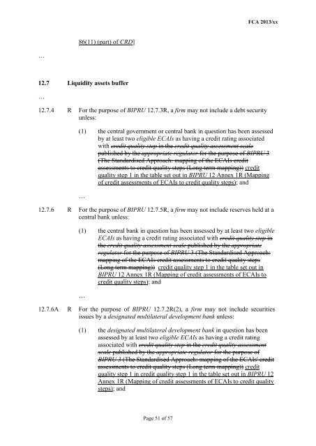 CP13/6 - CRD IV for Investment Firms - Financial Conduct Authority