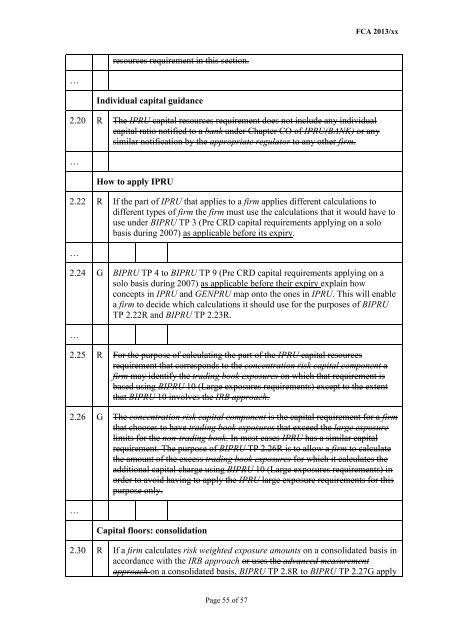 CP13/6 - CRD IV for Investment Firms - Financial Conduct Authority