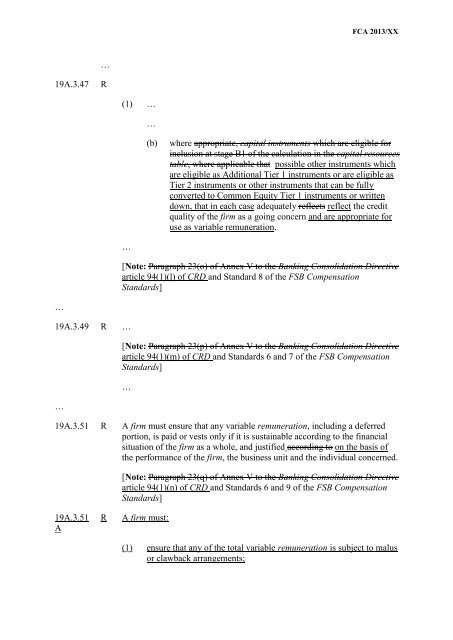 CP13/6 - CRD IV for Investment Firms - Financial Conduct Authority