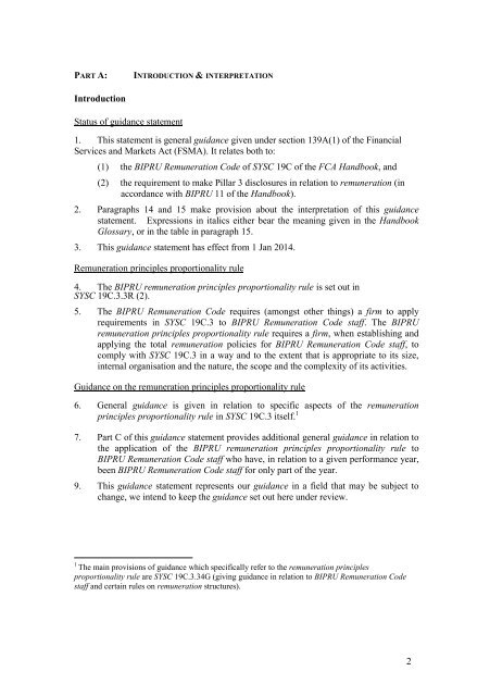 CP13/6 - CRD IV for Investment Firms - Financial Conduct Authority