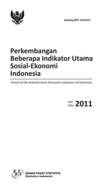 Perkembangan Beberapa Indikator Utama Sosial-Ekonomi Indonesia