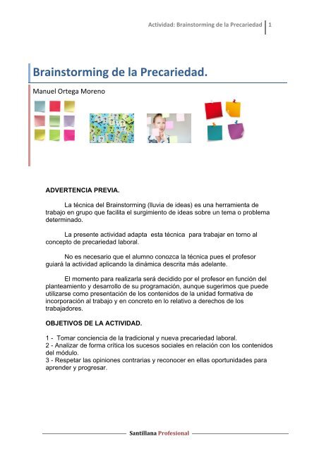 Brainstorming de la Precariedad. - FOL