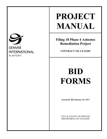 bid forms - DIA Business Center Home Page - Denver International ...