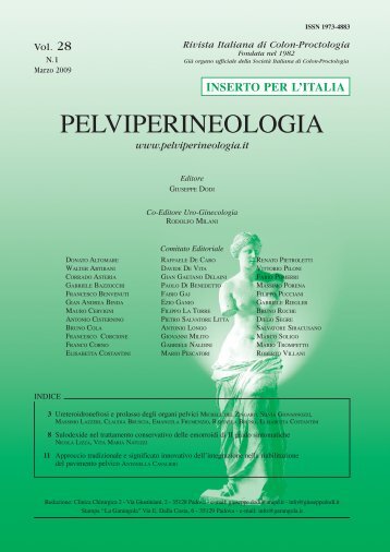 Pelviperineologia Rivista Italiana di Colon Proctologia. - Aistom