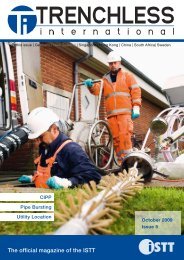 The official magazine of the ISTT - Trenchless International