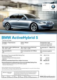 Download Specification Sheet - BMW - Lee Motors Auto Care