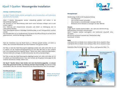 IQcell Water Basis Prospekt