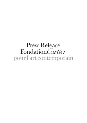 Press Release - Presse - Cartier