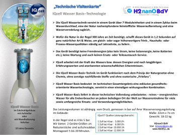 IQcell Wasser Basis–Technologie