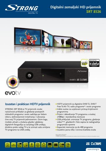 Digitalni zemaljski HD prijemnik SRT 8526 - STRONG Digital TV
