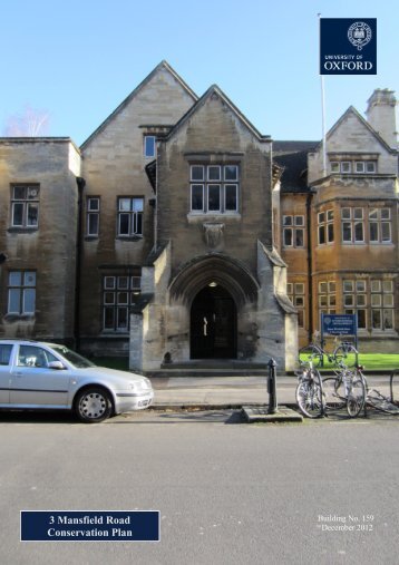 3 Mansfield Road - Central Administration - University of Oxford
