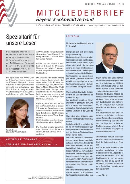 MitgliederBrief - Bayerischer AnwaltVerband