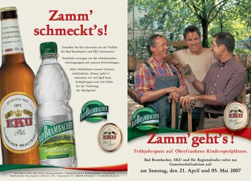 am Samstag, den 21. April und 05. Mai 2007 - Kulmbacher Brauerei ...