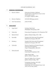 Curriculum Vitae (PDF file, 248KB) - USC Department of Surgery ...