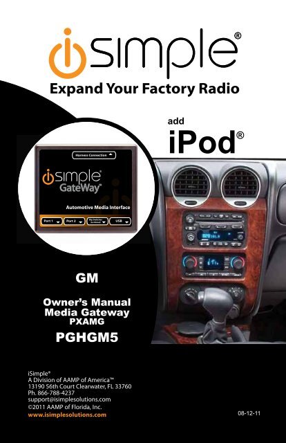 ISGM575 instruction manual - PAC Audio