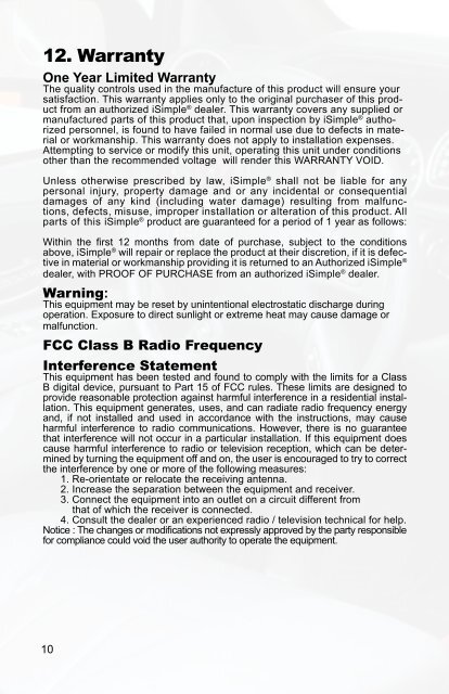ISGM575 instruction manual - PAC Audio