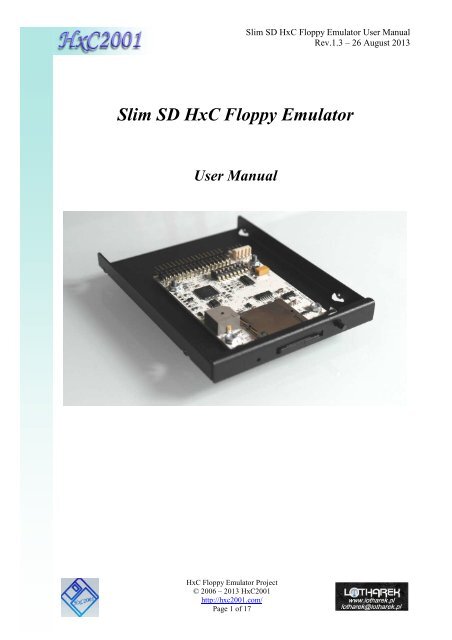 User Manual - HxC Floppy Emulator