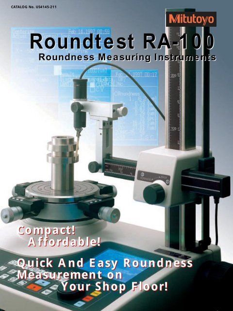 Roundtest RA-100 Roundtest RA-100 - Mitutoyo America Corporation