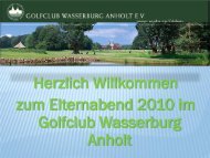 jugendtraining - Golfclub Wasserburg Anholt
