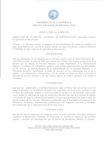 oficina nacional de servicio civil guatemala onsec manual de especificaciones de clases de puestos oficina nacional de servicio civil guatemala onsec manual de especificaciones de clases de puestos