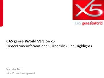 CAS genesisWorld Version x5 - CAS Mittelstand