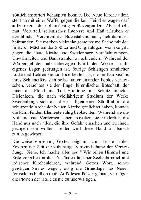 Die Lehre der Neuen Kirche - Offenbarung