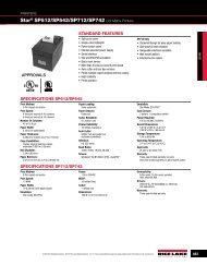 StarÃ‚Â® SP512/SP542/SP712/SP742 Dot Matrix Printers