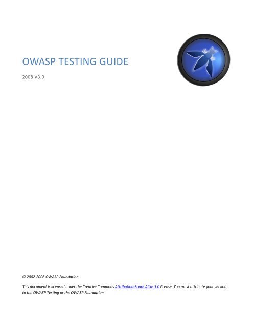 OWASP Testing Guide v3