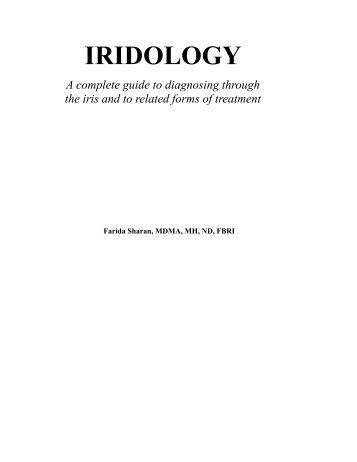 Book on Iridology by Farida Sharan ND - Soil and Health Library