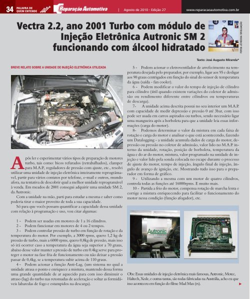 Ano III | EdiÃ§Ã£o 27 | Agosto 2010 - ReparaÃ§Ã£o Automotiva