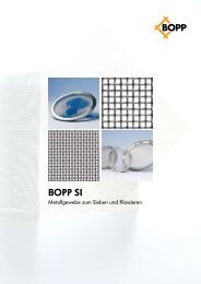 BOPP SI Metallgewebe zum Sieben und ... - G. Bopp & Co AG