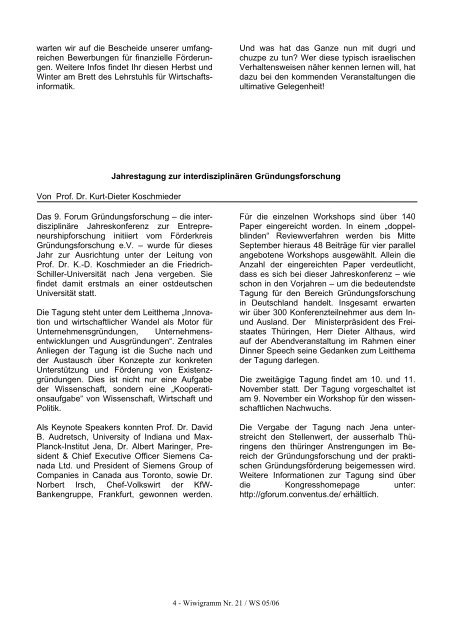 Nr. 21 Informationen der Wirtschaftswissenschaftlichen FakultÃƒÂ¤t der ...